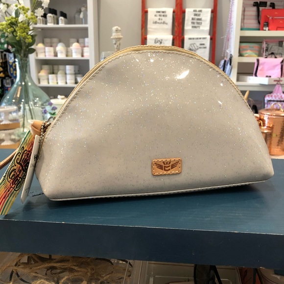 Consuela Handbags - Consuela 🌵 Large Cosmetic bag in Plata Glitz